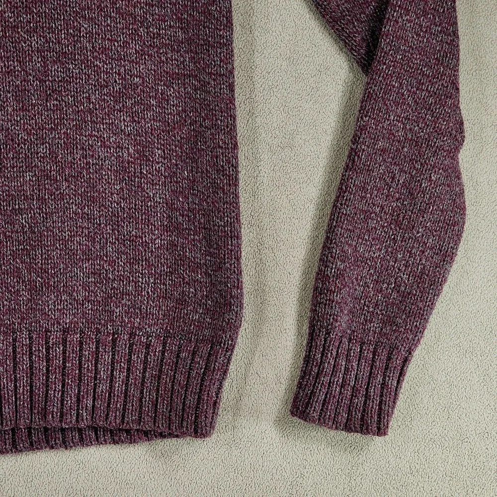 Banana Republic S Men Shawl Collar Sweater Cowl Purple White‎ Cotton Nylon Wool